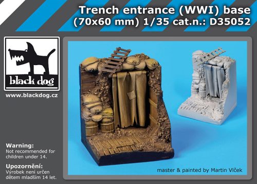 Black Dog D35052 Trench entrance WW I base dioráma makett kiegészítő (1/35)