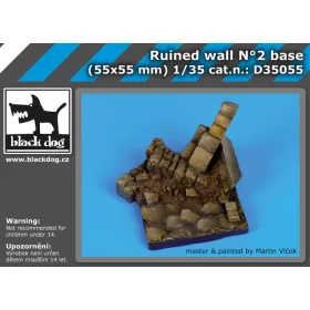   Black Dog D35055 Ruined wall N°3 base dioráma makett kiegészítő (1/35)