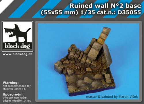 Black Dog D35055 Ruined wall N°3 base dioráma makett kiegészítő (1/35)