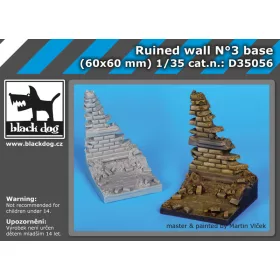   Black Dog D35056 Ruined wall N°4 base dioráma makett kiegészítő (1/35)