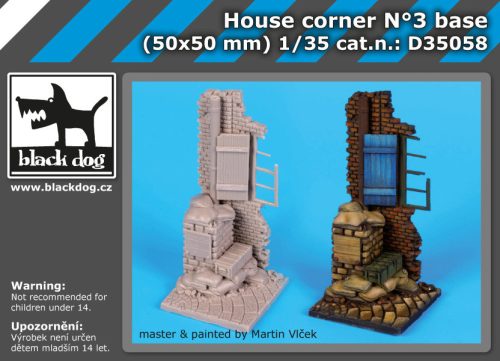 Black Dog D35058 House corrner N°3 base dioráma makett kiegészítő (1/35)