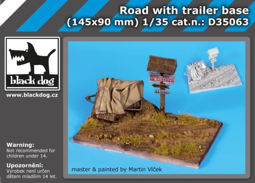 Black Dog D35063 Road with trailer base dioráma makett kiegészítő (1/35)