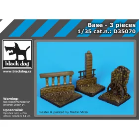   Black Dog D35070 Base 3 pieces dioráma makett kiegészítő (1/35)