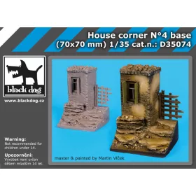  Black Dog D35074 House corner N°4 base dioráma makett kiegészítő (1/35)