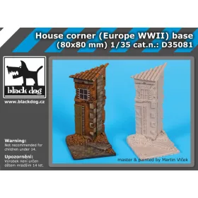   Black Dog D35081 House corner (Europe WW II) base dioráma makett kiegészítő (1/35)
