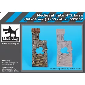   Black Dog D35087 Medieval gate N°2 base dioráma makett kiegészítő (1/35)