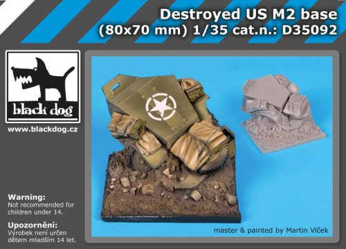 Black Dog D35092 Destroyed US M2 base dioráma makett kiegészítő (1/35)