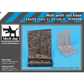   Black Dog D35098 Wall with rail base dioráma makett kiegészítő (1/35)