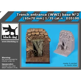   Black Dog D35100 Trench entrance WW I base N°2 dioráma makett kiegészítő (1/35)
