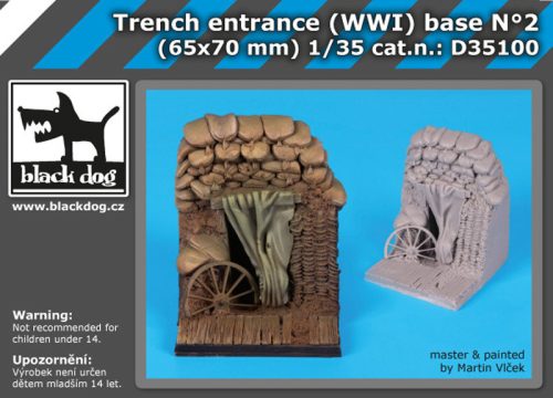 Black Dog D35100 Trench entrance WW I base N°2 dioráma makett kiegészítő (1/35)