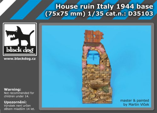 Black Dog D35103 House ruin Italy 1944 base dioráma makett kiegészítő (1/35)