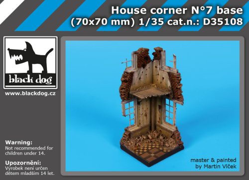 Black Dog D35108 House corner N°7 base dioráma makett kiegészítő (1/35)