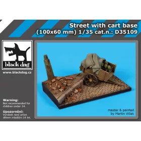   Black Dog D35109 Street with cart base dioráma makett kiegészítő (1/35)