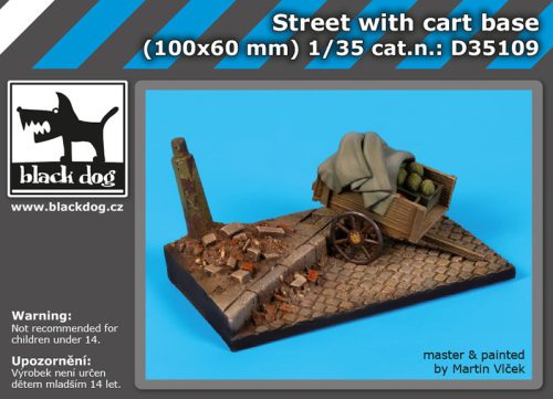 Black Dog D35109 Street with cart base dioráma makett kiegészítő (1/35)