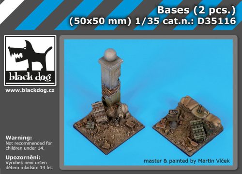 Black Dog D35116 Bases (2 pcs.) dioráma makett kiegészítő (1/35)