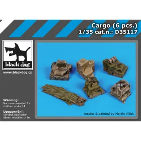   Black Dog D35117 Cargo (6 pcs.) dioráma makett kiegészítő (1/35)