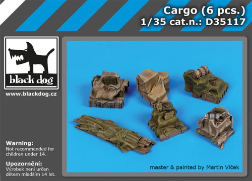 Black Dog D35117 Cargo (6 pcs.) dioráma makett kiegészítő (1/35)