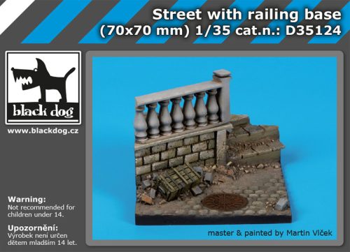 Black Dog D35124 Street with railing base dioráma makett kiegészítő (1/35)