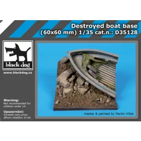   Black Dog D35128 Destroyed boat base dioráma makett kiegészítő (1/35)