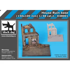   Black Dog D48001 House ruin base dioráma makett kiegészítő (1/48)