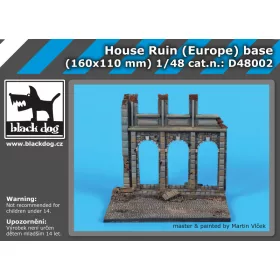   Black Dog D48002 House ruin (Europe) base dioráma makett kiegészítő (1/48)