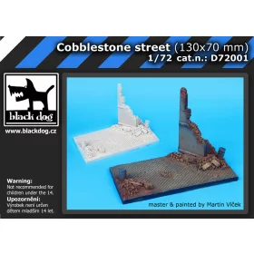   Black Dog D72001 Cobblestone street (130x70 mm) dioráma makett kiegészítő (1/72)
