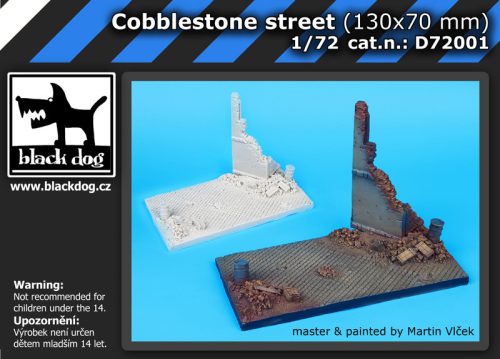 Black Dog D72001 Cobblestone street (130x70 mm) dioráma makett kiegészítő (1/72)