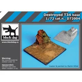   Black Dog D72004 Destroyed T34 base dioráma makett kiegészítő (1/72)