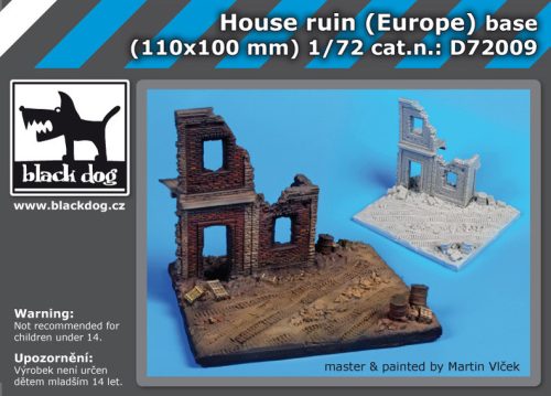 Black Dog D72009 Hause ruin Europe base dioráma makett kiegészítő (1/72)