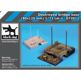   Black Dog D72012 Destroyed bridge base dioráma makett kiegészítő (1/72)
