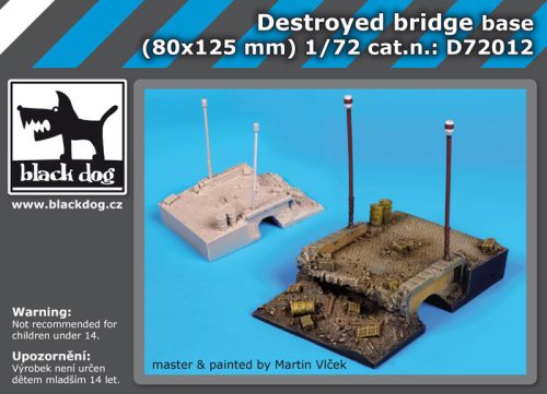 Black Dog D72012 Destroyed bridge base dioráma makett kiegészítő (1/72)