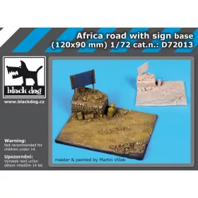   Black Dog D72013 Africa road with sign base dioráma makett kiegészítő (1/72)