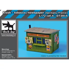   Black Dog D72015 Kiosk- tobacco news paper dioráma makett kiegészítő (1/72)