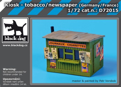 Black Dog D72015 Kiosk- tobacco news paper dioráma makett kiegészítő (1/72)