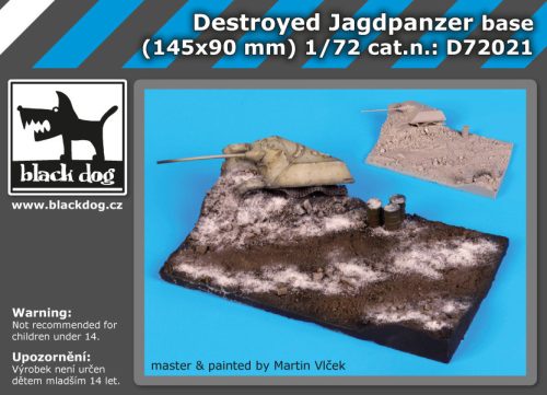 Black Dog D72021 Destroyed Jagdpanzer base dioráma makett kiegészítő (1/72)