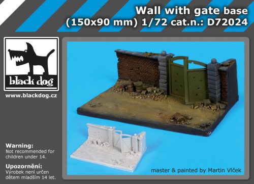 Black Dog D72024 Wall with gate base dioráma makett kiegészítő (1/72)