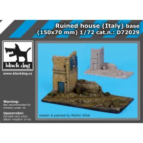   Black Dog D72029 Ruined house italy base dioráma makett kiegészítő (1/72)