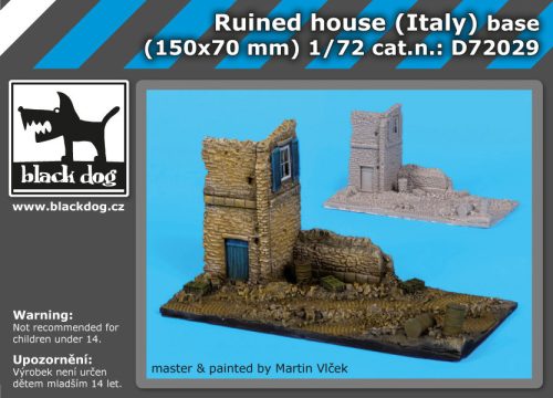 Black Dog D72029 Ruined house italy base dioráma makett kiegészítő (1/72)