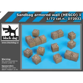   Black Dog D72032 Sandbag armored wall (HESCO) 1 dioráma makett kiegészítő (1/72)