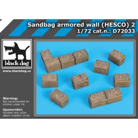   Black Dog D72033 Sandbag armored wall (HESCO) 2 dioráma makett kiegészítő (1/72)