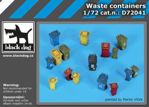 Black Dog D72041 Waste containers dioráma makett kiegészítő (1/72)