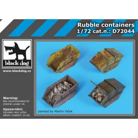   Black Dog D72044 Rubble containers dioráma makett kiegészítő (1/72)