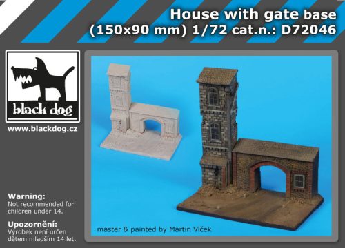 Black Dog D72046 House with gate base dioráma makett kiegészítő (1/72)