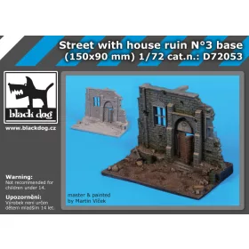   Black Dog D72053 Street with house ruin N;°3 base dioráma makett kiegészítő (1/72)