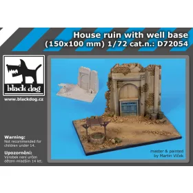   Black Dog D72054 House ruin with well base dioráma makett kiegészítő (1/72)