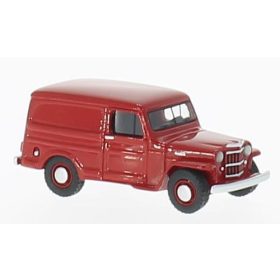 BoS-Models 87013 Jeep Willys Panel Van 1954, piros (H0)