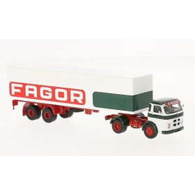   BoS-Models 87260S Pegaso Comet nyergesvontató, dobozos félpótkocsival - Fagor (H0)