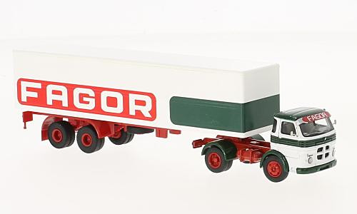 BoS-Models 87260S Pegaso Comet nyergesvontató, dobozos félpótkocsival - Fagor (H0)