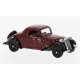   BoS-Models 87521 Citroen Traction Avant Faux Cabriolet 1936, bordó-fekete (H0)