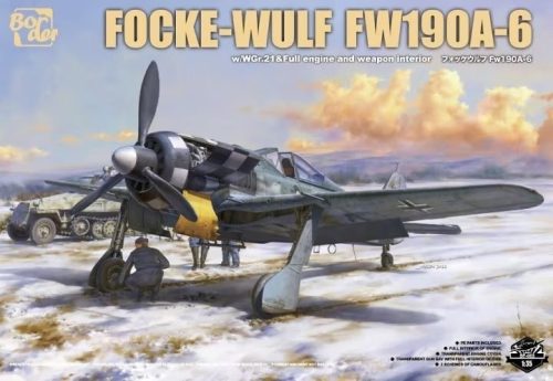 Border Model BF003 Focke-Wulf Fw190A-6 w/WGr.21 And Full Engine And Weapon Interior 1/35 repülőgép makett